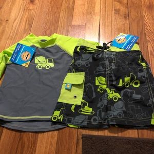 NWT! Swim smarties Rash guard and trunks size 2t